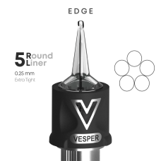 VESPER EDGE 5RL 0.25 Extra Tight Tattoo Cartridge