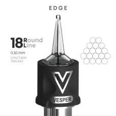 VESPER EDGE 18RL 0.30 Long Taper Tattoo Cartridge