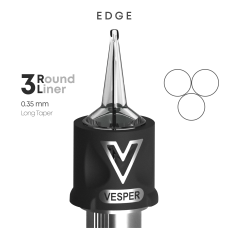 VESPER EDGE 3RL 0.35 Long Taper Tattoo Cartridge