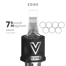 VESPER EDGE 7RM 0.35 Long Taper Tattoo Cartridge