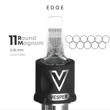 VESPER EDGE 11RM 0.35 Long Taper Tattoo Cartridge