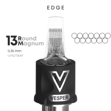 VESPER EDGE 13RM 0.35 Long Taper Tattoo Cartridge