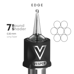 VESPER EDGE 7RS 0.30 Long Taper Tattoo Cartridge